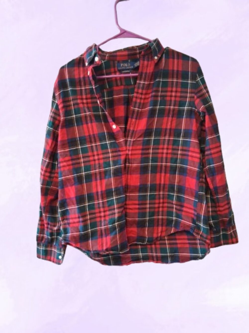 POLO Ralph Lauren ralph lauren christmas plaid flannel tartan performance in red